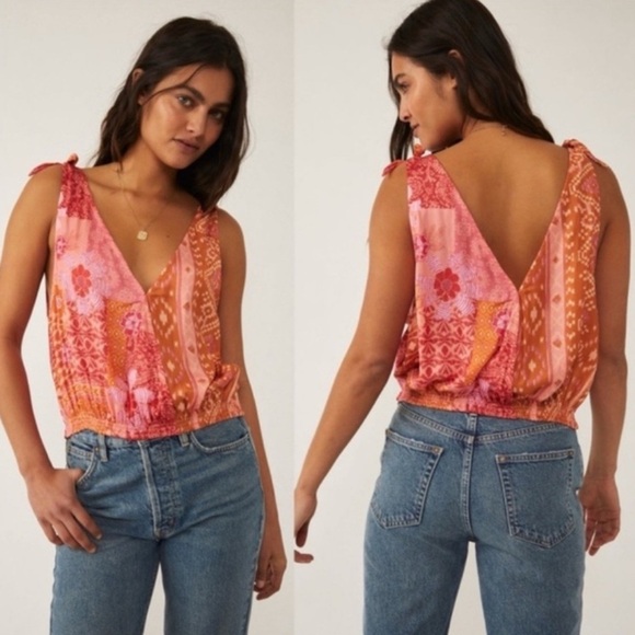 NWT Free People Tied to You Tank Lemonade Combo Size S - Picture 4 of 11